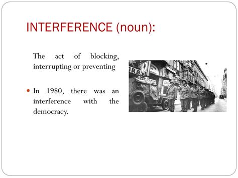 interference noun .